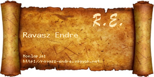 Ravasz Endre névjegykártya