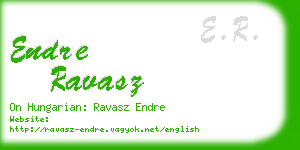 endre ravasz business card